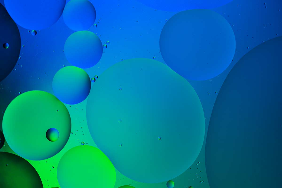 oil and water photography bubbles blue green