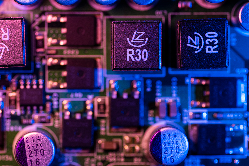 electronic circuit board macro photography