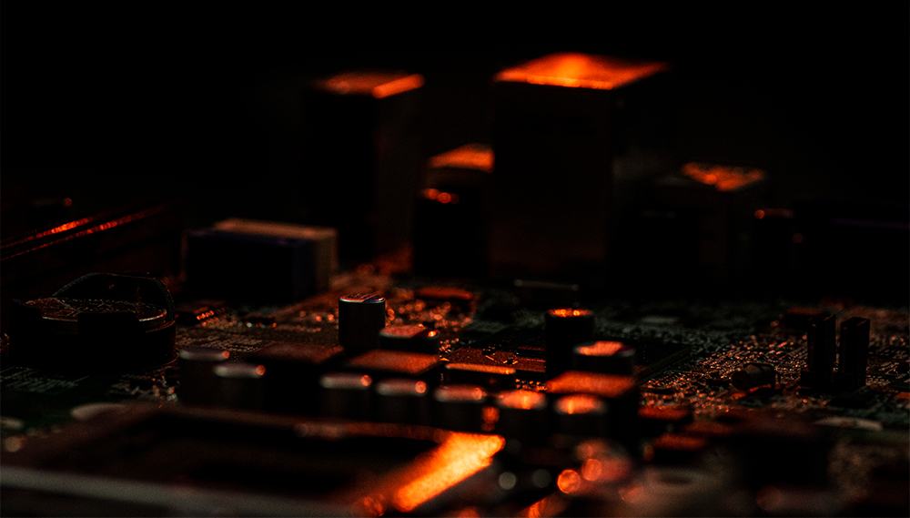 electronic circuit board photography city