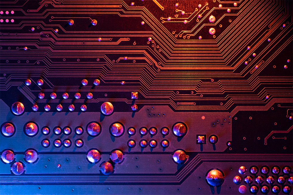 electronic circuit board photography