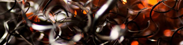 Abstract Macro Photos using Metal Shavings banner