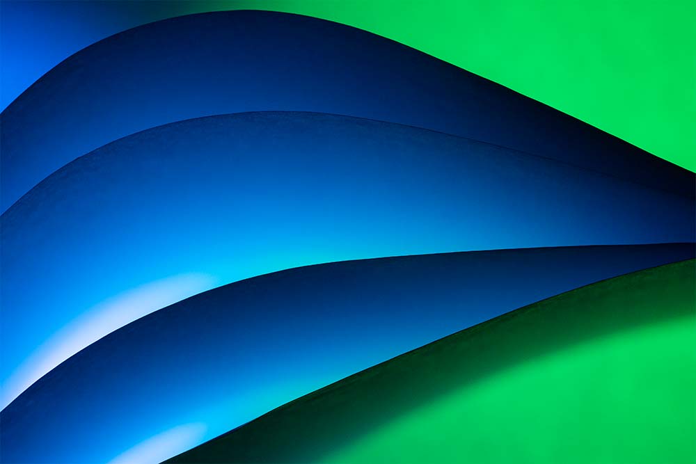 green and blue curves