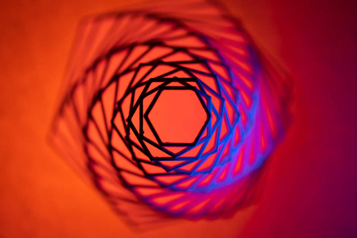 colourful abstract macro photography using shapes