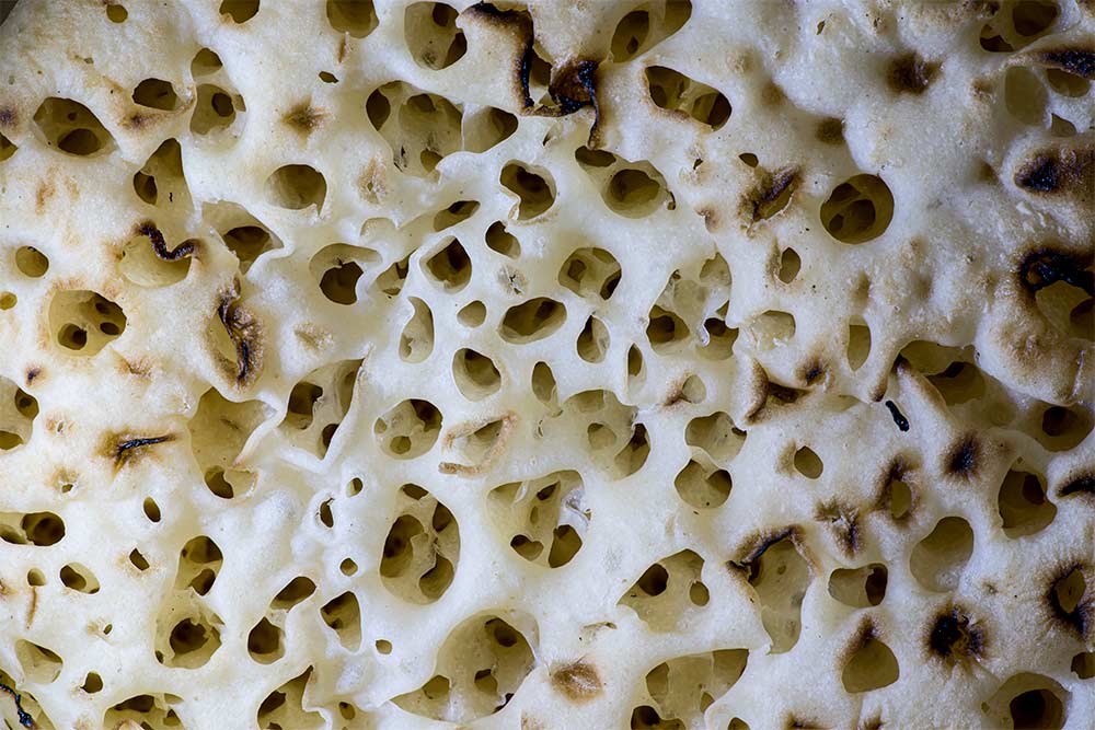 crumpet macro photography texture