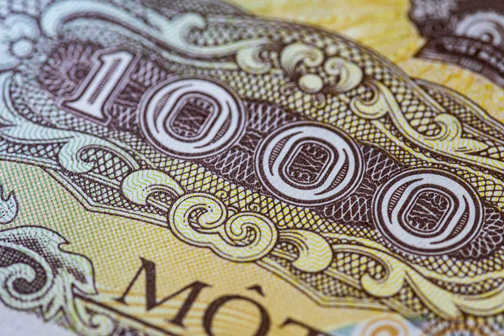 international money macro photography