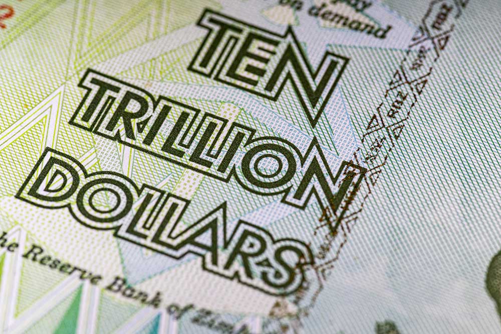 ten trillion dollar note Zimbabwe hyperinflation