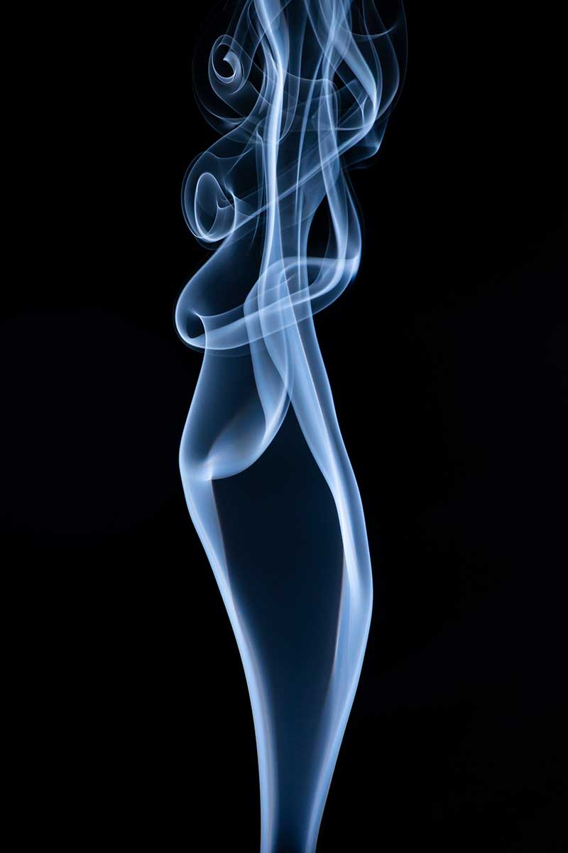 Smoke photography tutorial on a black background