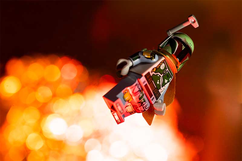 boba fett toy photography explotion