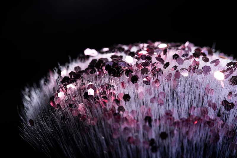 Pink glitter macro photography tutorial