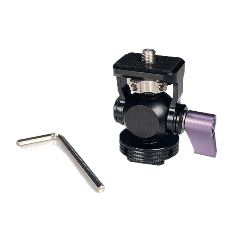 Hot Shoe Accessory Mount All metal design, swivel and tilt control