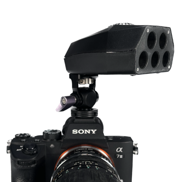 Camera hot shoe mount rotation view