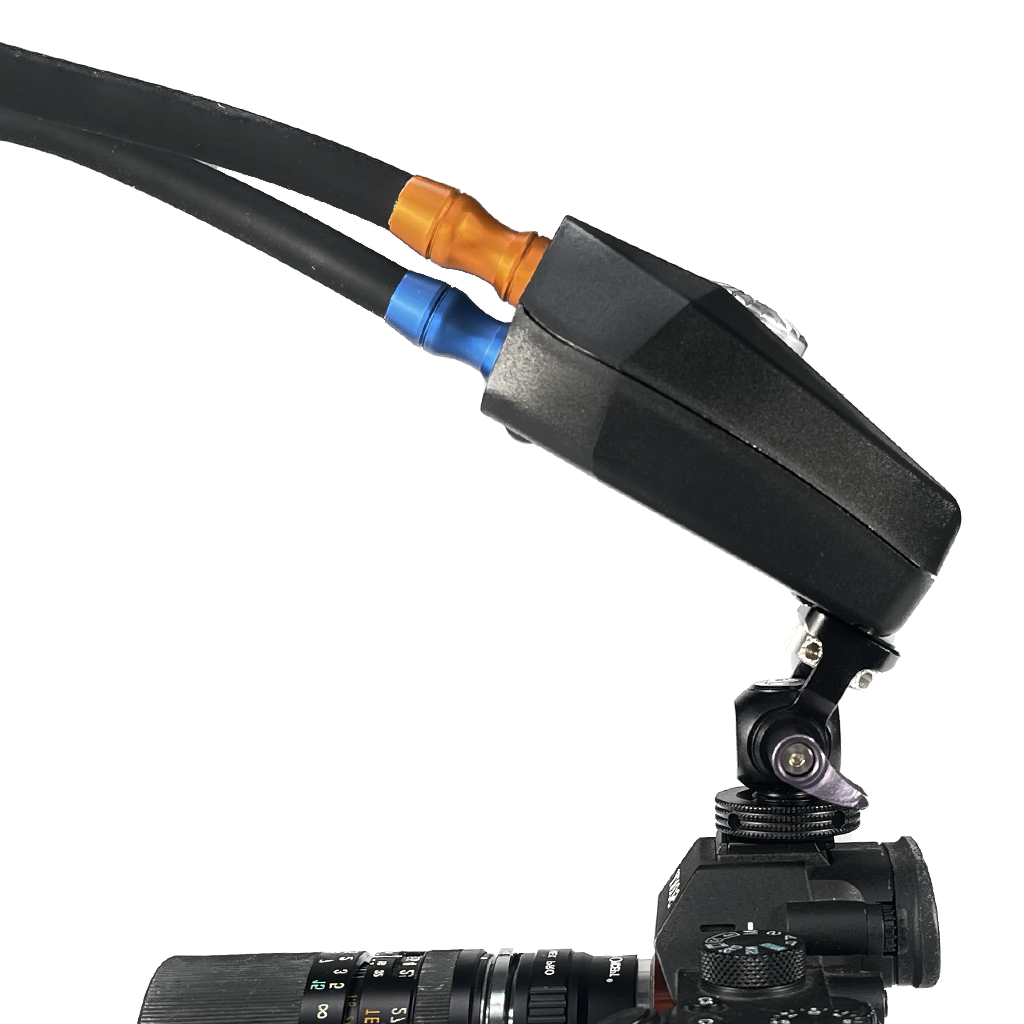 Camera hot shoe mount side view