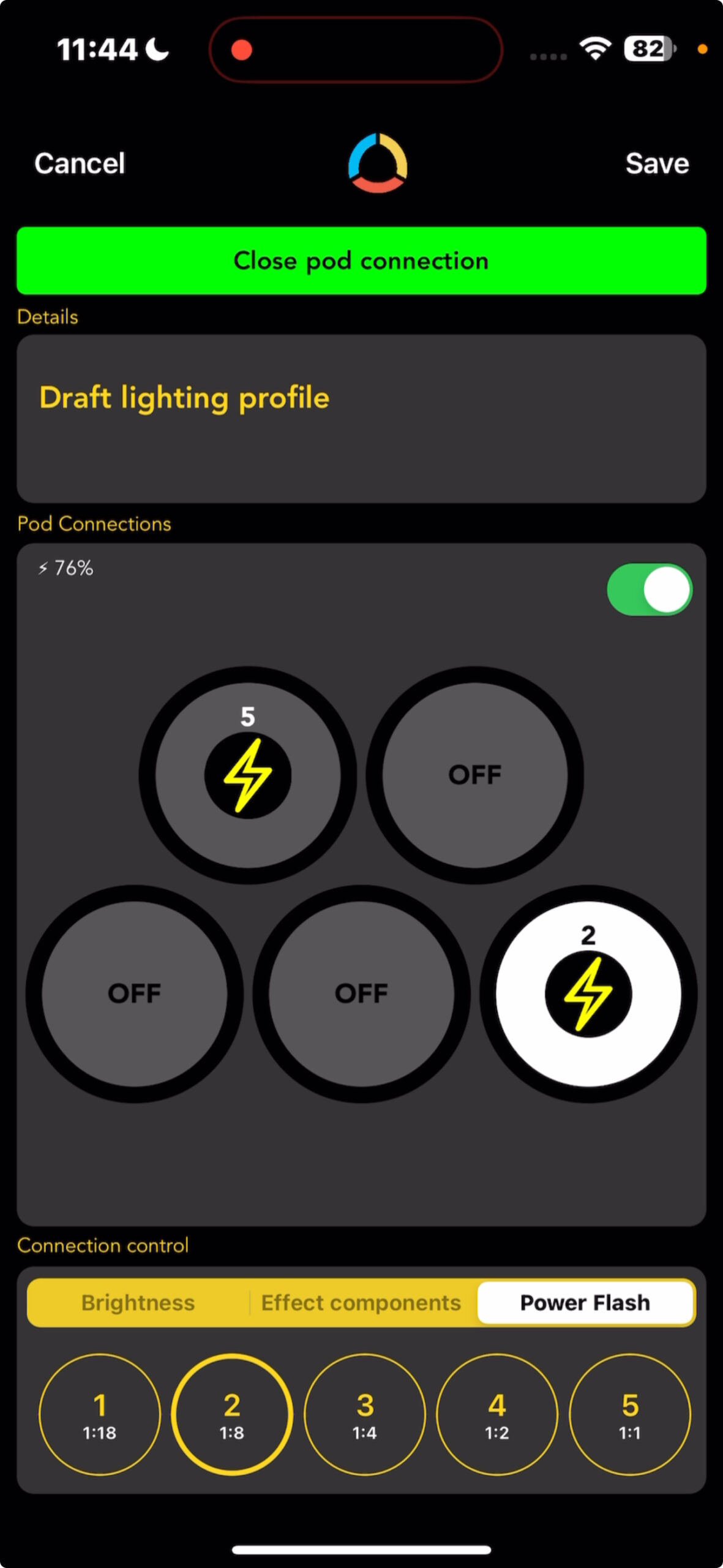 Adaptalux App with Flash