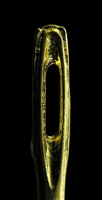 Needle-eye-macro-photography