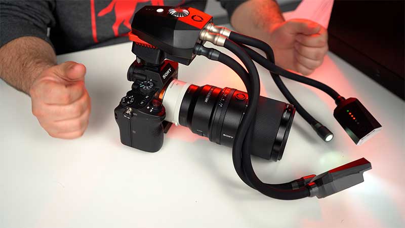 Xenon-flash-iris-photography-setup