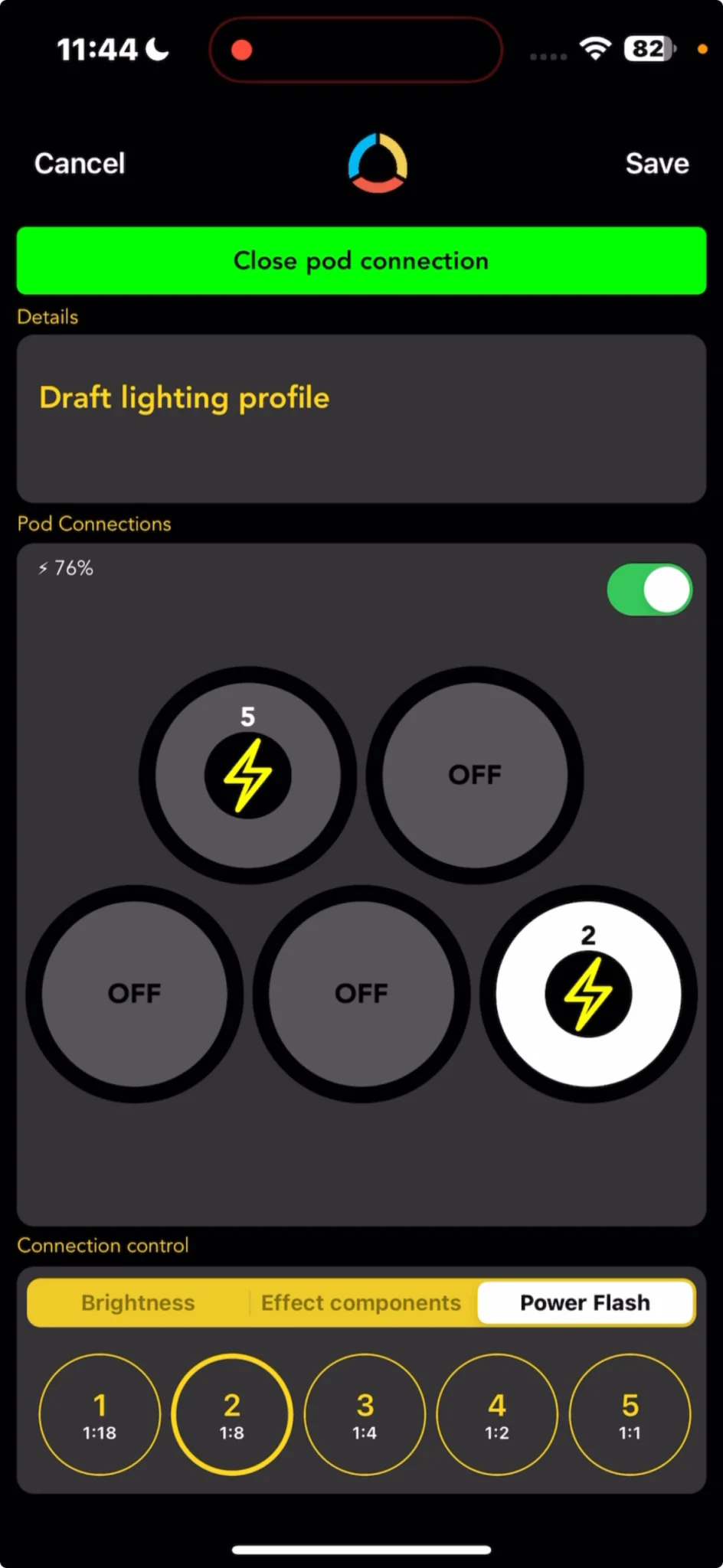 Adaptalux App with Flash
