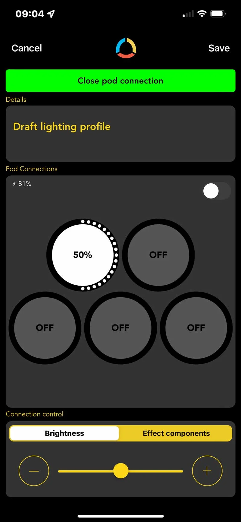Adaptalux Bluetooth app